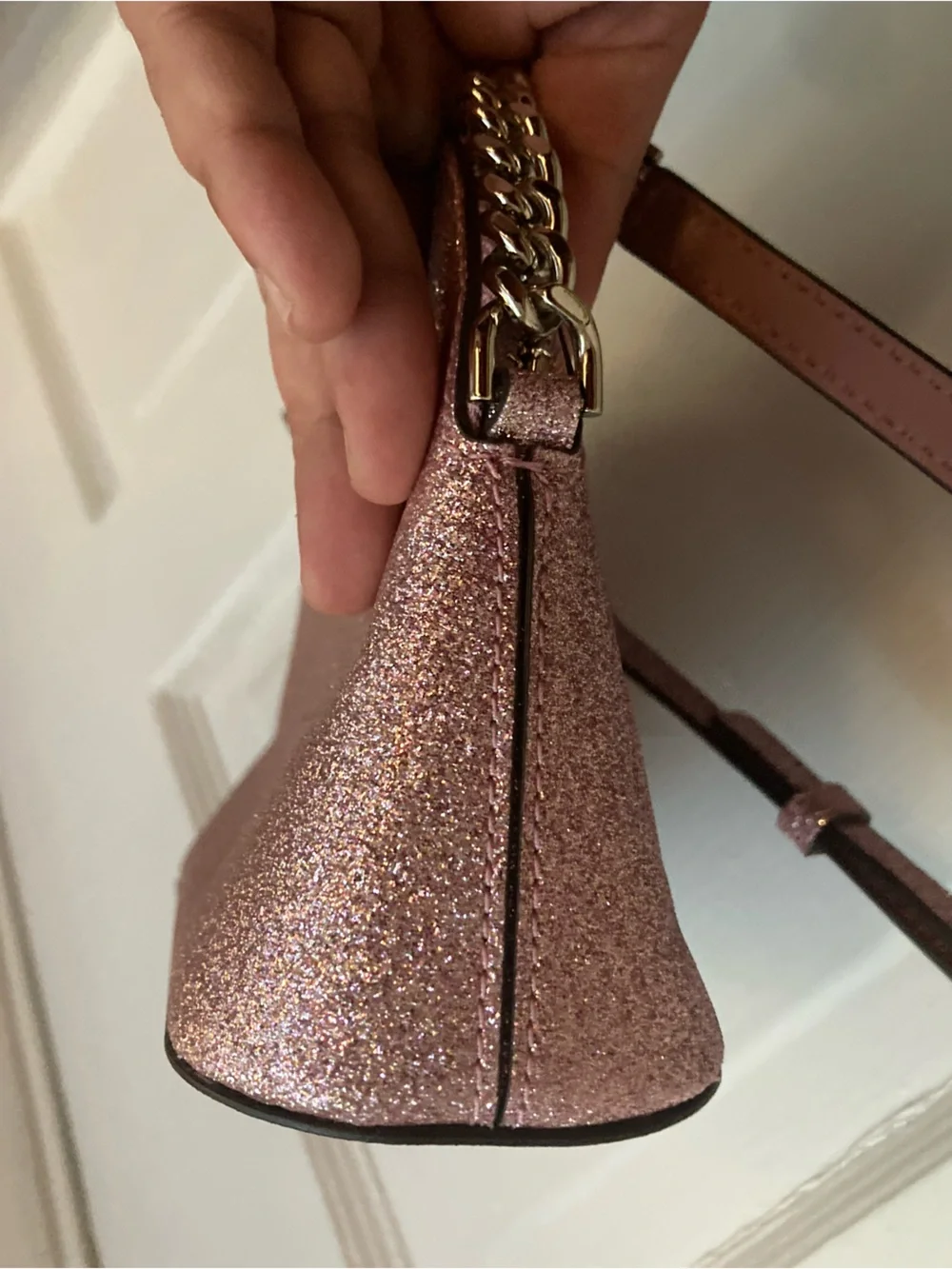 NWOT Kate Spade Glitter Pastel Pink Crossbody Shoulder Bag